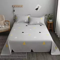 Imagem do WASART-Geometria Impresso Conjunto de Lençol de Cama de Casal Luxo, 2 Pessoas, Queen e King Size, Super Cozy, Casal