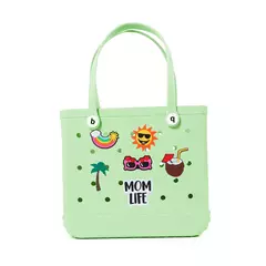 EVA sacola de praia impermeável para mulheres, bolsa de grande capacidade, bolsa de ombro grande, moda feminina