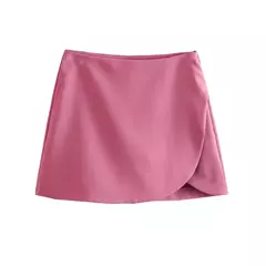 TRAF-Saias curtas femininas de zíper lateral de cintura alta, estilo pareo vintage, moda feminina - comprar online