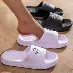 Slides planos antiderrapantes para homens e mulheres, chinelos casuais femininos, chinelos internos para casa, sandálias femininas de verão, moda feminina, seabeach fino e fino - comprar online