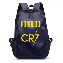 Mochila portátil impermeável para homens, mochila impressa super estrela do futebol, sacos de livros escolares universitários, menino e menina, CR7 na internet