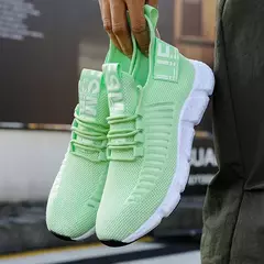 Tênis leves casuais para homens, sapatos esportivos respiráveis, tênis de corrida ao ar livre, tênis de corrida