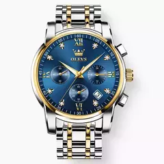 OLEVS-Relógio de pulso masculino, relógio de quartzo impermeável, cronógrafo de luxo, luminoso, negócio, marca superior, moda - Wolf Magazine