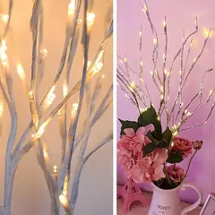 Bateria operado Birch Branch LED Light, luzes festivas brancas, festa de Natal, decoração do casamento, galho, ao ar livre, 1 pc - comprar online