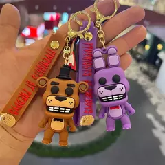 5 pçs atacado jogo dos desenhos animados figura de ação fnaf freddy's fazerbear urso boneca modelo brinquedo cinco noites freddy chaveiro para presente - comprar online