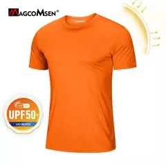 MAGCOMSEN-Camiseta Masculina de Manga Curta Secagem Rápida, UPF50 + Proteção UV, Tees Esportivas para Corrida, Treino, Surf, Natação, Rash Guard Shirt na internet