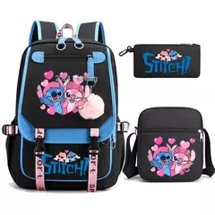 Lilo e Stitch Mochilas para Mulheres, Mala de Viagem Feminina, Mochila para Adolescentes, Meninas Bookbag, Melhor Presente, Mochila, 3Pcs na internet