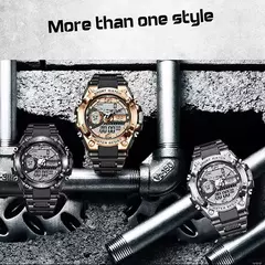 Imagem do LIGE-Relógio Militar Impermeável Masculino, Digital 50m, Relógio de Pulso, LED, Quartzo, Relógio, Esporte, Masculino, Relógios Grandes