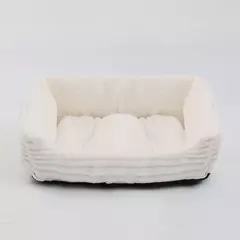 Cama para cão gato animal de estimação quadrado casil de pelúcia médio pequeno cão sofá cama almofada pet calmante cama do cão casa suprimentos para animais de estimação acessórios