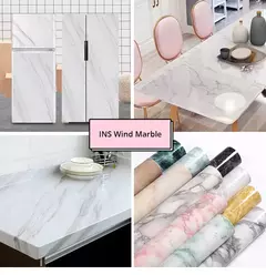 Imagem do Adesivos de parede de cozinha Vinyl Marble Autoadesivo Wallpaper DIY Heatproof Waterproof Contato Contínuo Wallcovering Wall Decor