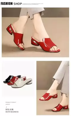 Sapatos femininos moda vermelho sexy chinelos femininos couro macio do plutônio senhoras sandálias confortáveis adequado para meninas pantuflas mujer - Wolf Magazine