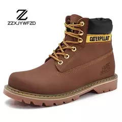 Mulheres de couro genuíno inverno tornozelo dos homens militar trekking neve amarelo designer botas táticas ao ar livre para homens sapatos trabalho tênis na internet