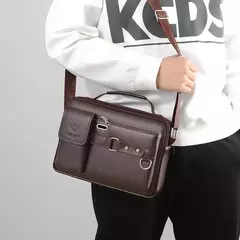 Bolsa de ombro de grande capacidade bolsa de mensageiro masculina de couro business commuter bolsa impermeável resistente ao desgaste pode ser armazenada - Wolf Magazine