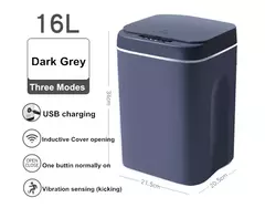 Sensor automático lixeira, elétrico, Touchless, Smart Bin, cozinha, banheiro, balde impermeável, lixo com tampa, Home Wastebasket, 16L - comprar online