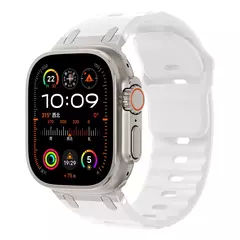 Pulseira esportiva de silicone para apple watch ultra 2 band 49mm pulseira correa de aço inoxidável iwatch série 9 8 7 se 10 45mm 44mm 46mm - loja online
