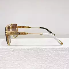 THE DAWN-Óculos De Sol De Luxo Masculino, Liga Marrom Dourada Preta, Design de Marca, Alta Qualidade, Moda Clássica, Pontes Duplas, UV400 na internet