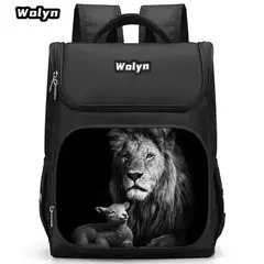 Mochila escolar com estampa de leão de desenho animado para primário de 1 a 4 anos, mochilas escolares grandes de anime para meninos e meninas, mochila infantil durável - Wolf Magazine