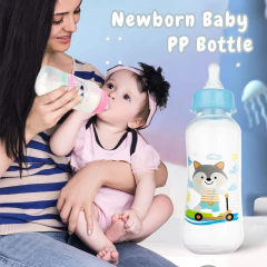 Baby Petal Shaped Nipple Bottle, Branco Azul Rosa PP Mamadeira, 5,5 cm Calibre, Disponível em Grau Alimentício, 150 ml 250 ml - loja online