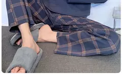 Pijama masculino com gola em o listrado, pijamas de algodão penteado, lounges plus size, outono e inverno, maduro na moda, novo, L a 6XL, 2020 na internet
