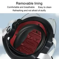 Imagem do Capacete leve seguro e confortável para adultos - Óculos incluídos adequados para motocicleta E - Bicicleta de montanha