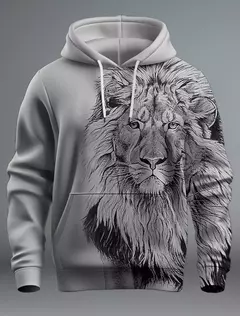 Imagem do Capuz de manga comprida masculino, moletom com capuz, impressão 3D, bolso frontal, streetwear, moda primavera, novo