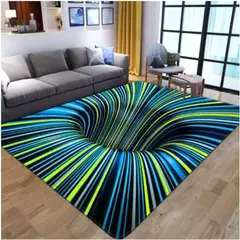 3D Vortex Ilusão Tapete para Sala de Estar, Decorações Home, Sofá Mesa Tapetes Grande Área, Bedside Foot Mat Quarto, Não-Slip Capacho - Wolf Magazine