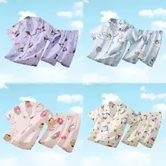 Conjunto de Pijamas Anime infantil, Roupa das Meninas, Roupa Confortável, Homewear das Meninas, Minha Melody, Sanrio, Pochacco, Cinnamoroll, Kuromi - comprar online