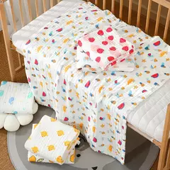 Cobertor de algodão para recém-nascidos, 6 camadas, swaddle de alta densidade, cobertor respirável, cobertor infantil - comprar online
