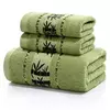 Conjunto de toalha de praia de banho verde bambu para adultos, rosto, mão, esporte, banheiro, 35cm x 75cm x 2pcs, 70cm x 140cm, 1 conjunto, conjunto de 3