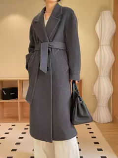 Casaco de Cashmere Camel Classic, casaco de lã de comprimento médio, novo, 101801, outono e inverno