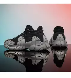 Casual Mesh Ventile Calçados esportivos para homens e mulheres, casais, meias de malha, sola grossa, tênis de lazer, tênis mecha na internet