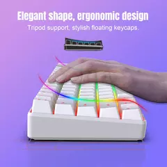 USB Wired Gaming Keyboard, 20 RGB Backlight, 68 Chaves, Portátil, Windows Laptops, Computador