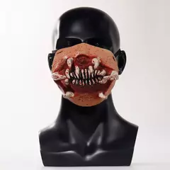 Zumbi Meia Face Cosplay Máscara, Creppy Bioquímica, Thriller Rotten Face Monstro, Máscaras de látex, Fantasia de Halloween, Terror na internet
