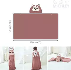 MICHLEY-toalhas de banho com capuz para criança, roupão macio, cobertor swaddle de sono quente, chuveiro para meninos e meninas, recém-nascido 0-9T - Wolf Magazine