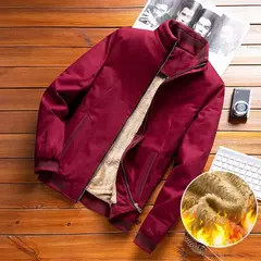 DIMUSI-Casaco bombardeiro de lã masculino, corta-vento grosso quente, casacos militares de beisebol, outwear casual masculino, roupas de outono - loja online