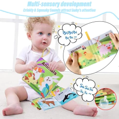 Soft Baby Tecido Livro Interativo Sensorial Atividade Pano Livro Para Bebês Primeiro Educacional Montessori Aprendizagem Precoce Jogo na internet