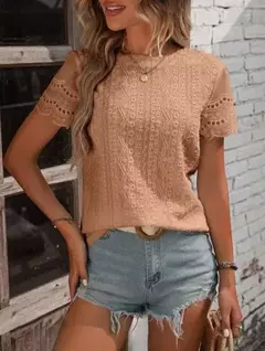 Camiseta feminina de algodão topos 2024 verão rua oco para fora simples cor sólida v camisa casual y2k t camisa branca blusa mujer moda