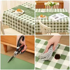 Impermeável Xadrez Toalha De Mesa, Anti-Slip Cobertura De Mesa, Decoração De Mesa, Festa De Casamento, Decoração De Natal, Acessórios - loja online