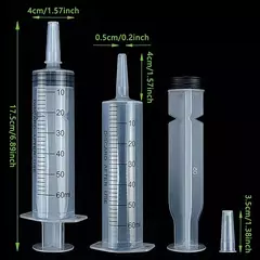 Seringa Líquida Enema para Alimentação Animal, Glue Filling Nutrient, Saúde Estéril Sem Agulha, Rega de enchimento, 60ml - loja online