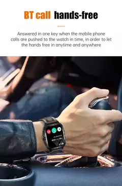 COLMI-P76 Smartwatch militar ao ar livre para homens, 1,96 ", chamada Bluetooth, 3ATM, IP68 impermeável, esportes fitness relógios - comprar online