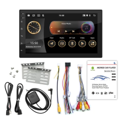 Bqcc 4core 2 din rádio do carro androidauto carplay android 13 gps áudio do carro 7 "/9"/10 "wifi bt ips reprodutor multimídia automotivo - comprar online
