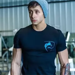 Camiseta esportiva masculina de manga curta elástica, Fitness ao ar livre, Corrida, Ginásios, Tendência da moda, Verão, 2022 na internet