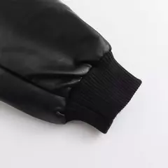 Jaqueta piloto de couro falso de motocicleta, casaco curto, moda versátil, outono e inverno, nova - comprar online
