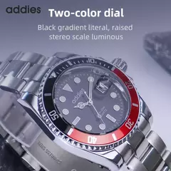 ADDIES-Relógio de aço impermeável para homens, relógios esportivos Quatrz, marca superior, relógio de mergulho, luxo, venda quente, 30m - comprar online