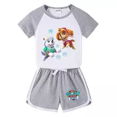 Boys Paw Patrol T-shirt manga curta Top e Shorts Set, bebê meninos roupas, roupas dos desenhos animados, terno verão, novo conjunto infantil, 2022, 2pcs - comprar online