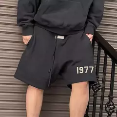 Shorts esportivos masculinos casuais de algodão, streetwear hip-hop, corredor solto, moletom masculino de ginástica, bottoms de corrida, verão