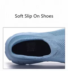 Tênis de corrida respirável masculino e feminino, calçados esportivos leves, tênis slip-on, meias da moda, tamanho grande 46, venda quente