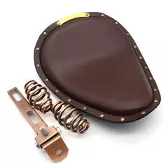 Motocicleta personalizada PU Couro Saddle Seat Almofadas, 3 "Primavera Solo Suporte Assento, Universal para Harley Chopper Bobber Cafe Racer na internet