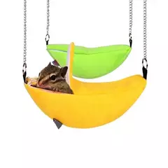 Hamster algodão ninho forma de banana casa rede beliche casa brinquedos gaiola para açúcar planador hamster pequeno animal pássaro suprimentos para animais de estimação