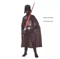 2024 novo traje de guerreiro preto tempestade soldado darth vader anakin skywalker menina guerras rey cosplay festa traje roupas capa máscara - comprar online